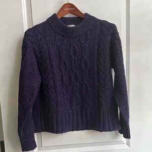 Everlane Purple Cable Knit Sweater- small